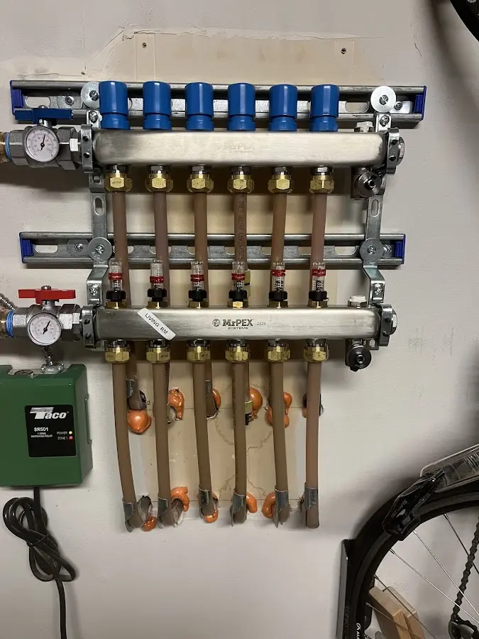 Plumber performing Gas Line Installation at a residential property in Middle Valley